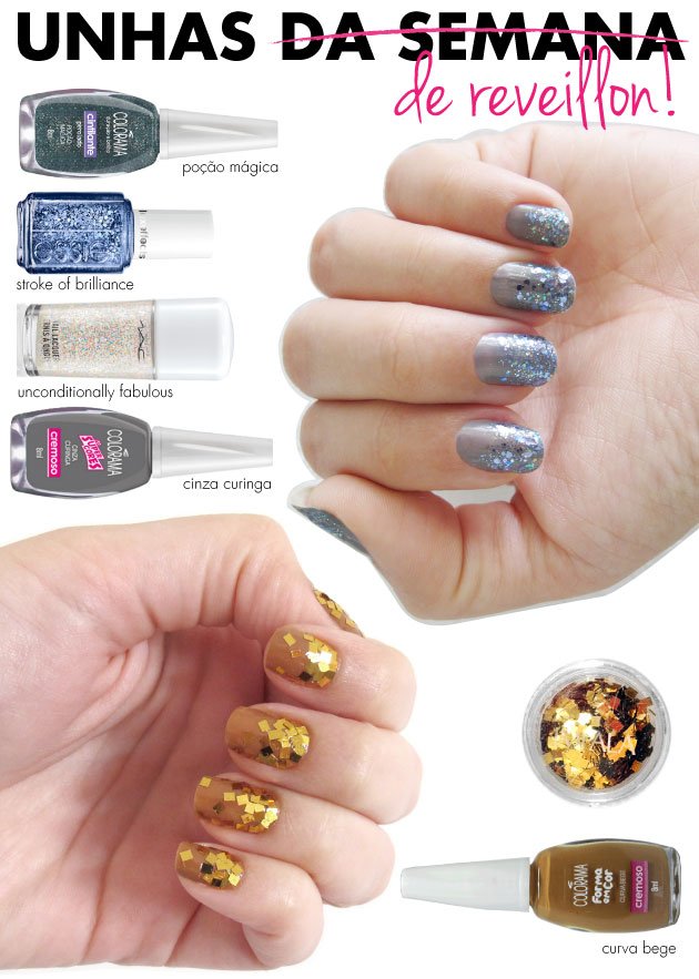 unhas-de-segunda-unhas-diferentes-e-nail-art-glitter-mix-de-glitters-colorama-mac-essie-cinza-curinga-glitter-quadrado-impala-unhas-artisticas-dourado-curva-bege-forma-em-cor