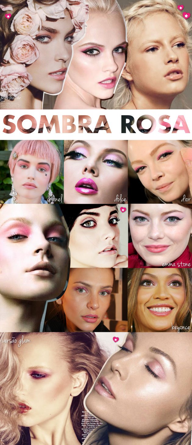 tendencia-maquiagem-sombra-rosa--pink-eyeshadow-trend-chanel-dior-emma-stone-beyonce-dolce-e-gabbana-scarlett-johanson