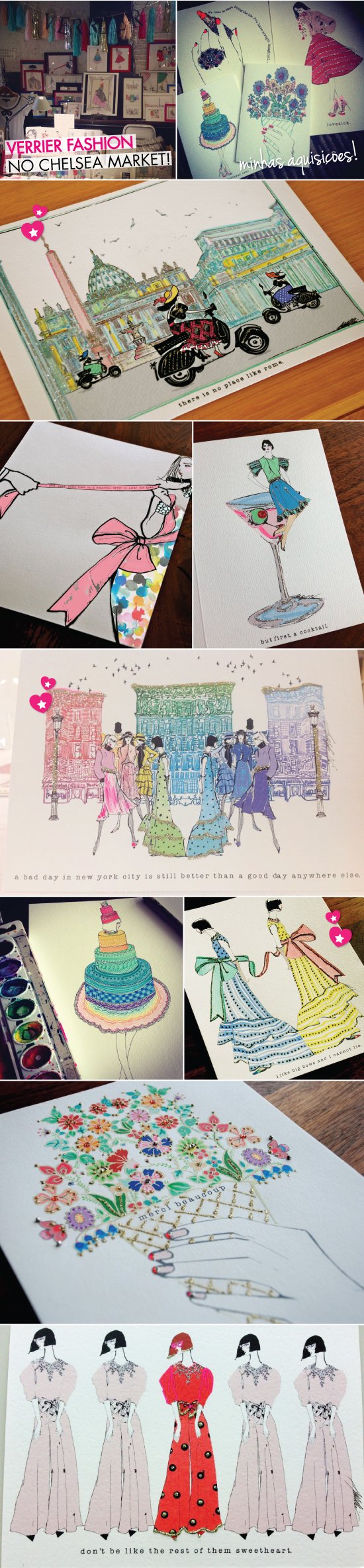 VERRIER FASHION ILLUSTRATION ILUSTRACAO DESENHO AQUERELA GLITTER NY CHELSEA MARKET DICA NY NEW YORK NOVA IORQUE STARVING MEATPACKING ONDE COMPRAR BARATA BONITA FASHION MODA