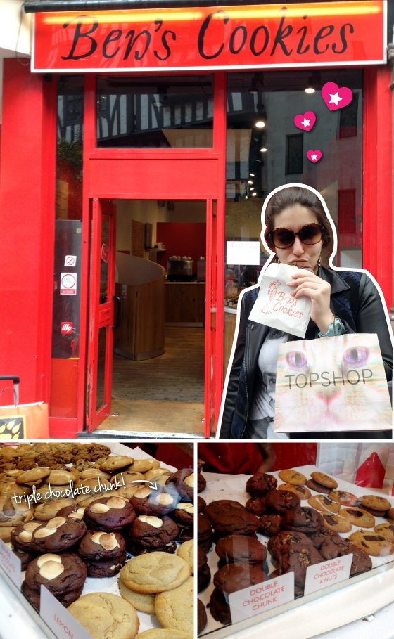 bens-cookies-londres-turismo-comer-barato-biscoito-cookie-cremoso-london-ben's-cookies-flavors