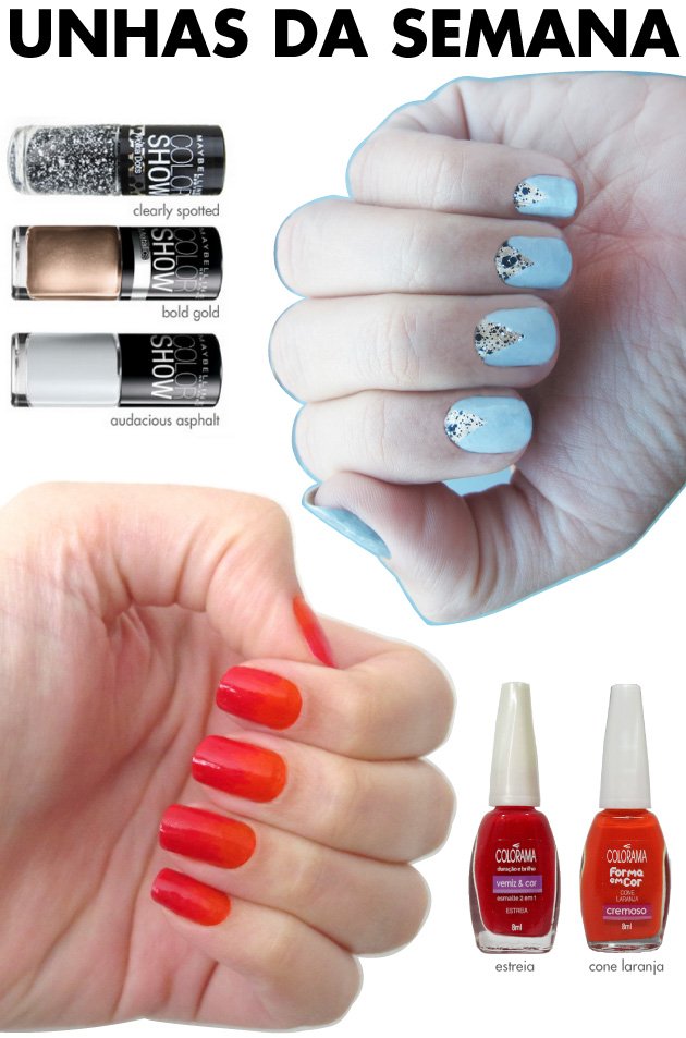 unhas-de-segunda-unhas-diferentes-e-nail-art-meia-lua-geometrica-degrade-vermelho-laranja