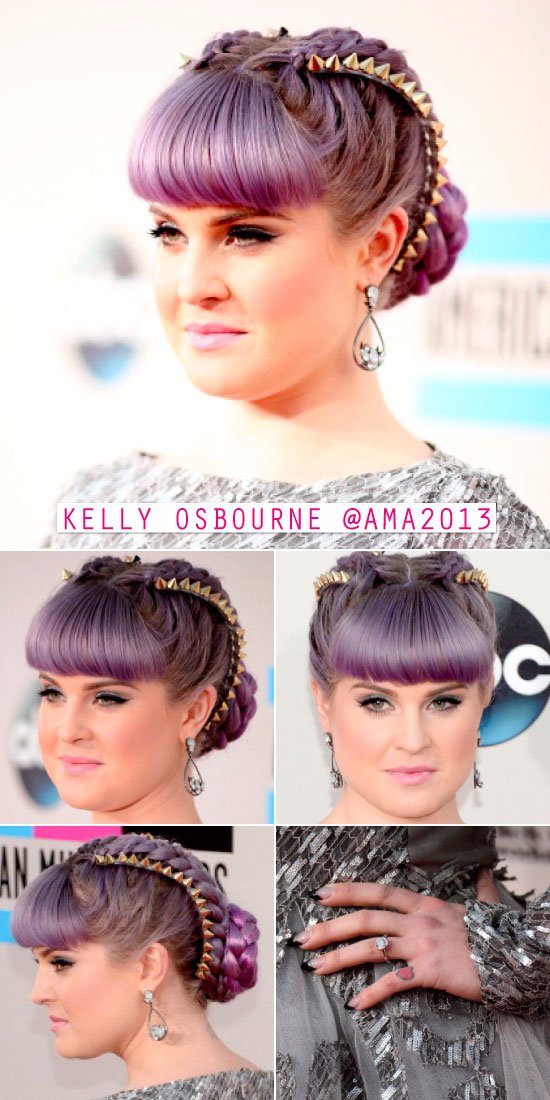 kelly-osbourne-beleza-cabelo-hair-updo-ama-american-music-awards-2013-spikes-tranca-braid-dica-blog-look-makeup-beleza