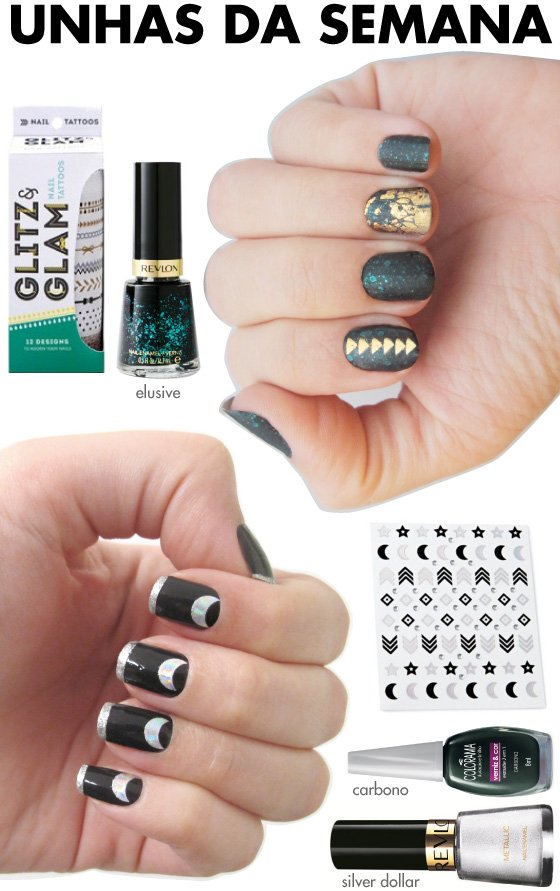 unhas-de-segunda-unhas-diferentes-e-nail-art-adesivos-glitz-glam-nail-tattoos-elusive-revlon-silver-dollar-revlon-carbono-colorama-npw-stickers-halo