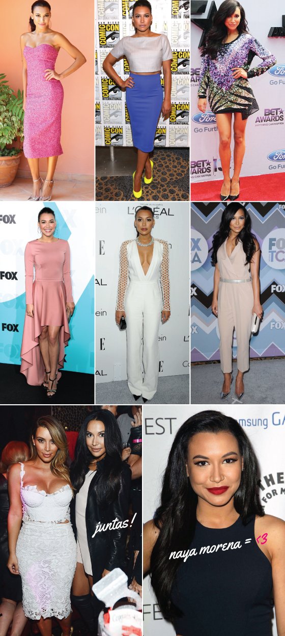 Naya-Rivera-kim-kardashian-parecida-estilo-cabelo-celebridade-glee-iguais-look-maquiagem