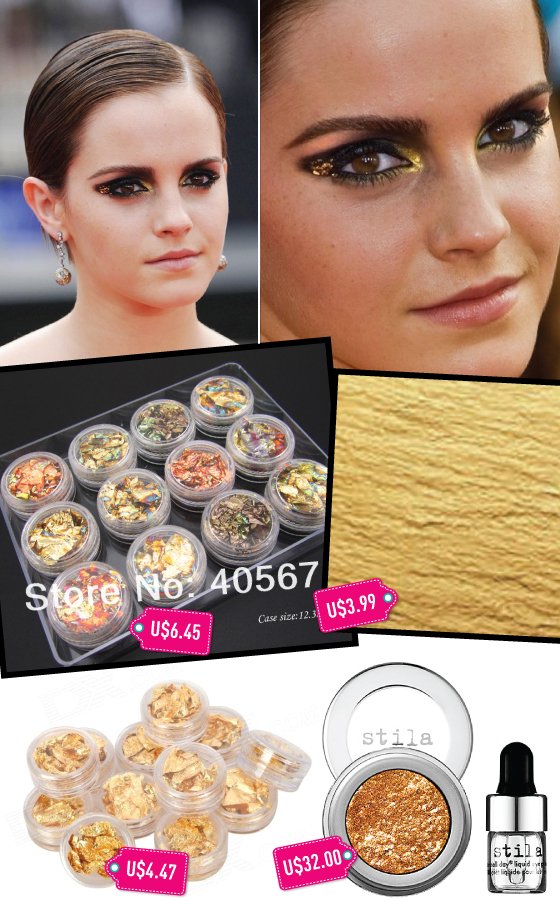 chanel-beauty-makeup-beleza-maquiagem-make-dubai-cruise-resort-2015-esfumado-olho-dourado-emma-watson-foil-gold-leaf-ouro-folha-olhos