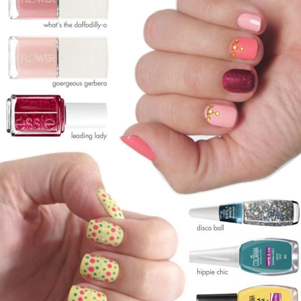 unhas-de-segunda-unhas-diferentes-e-nail-art-poas-tamanho-variados-esmalte-amarelo-banan-colorama-esmaltes-flower-drew-barrymore-essie-glitter-impala